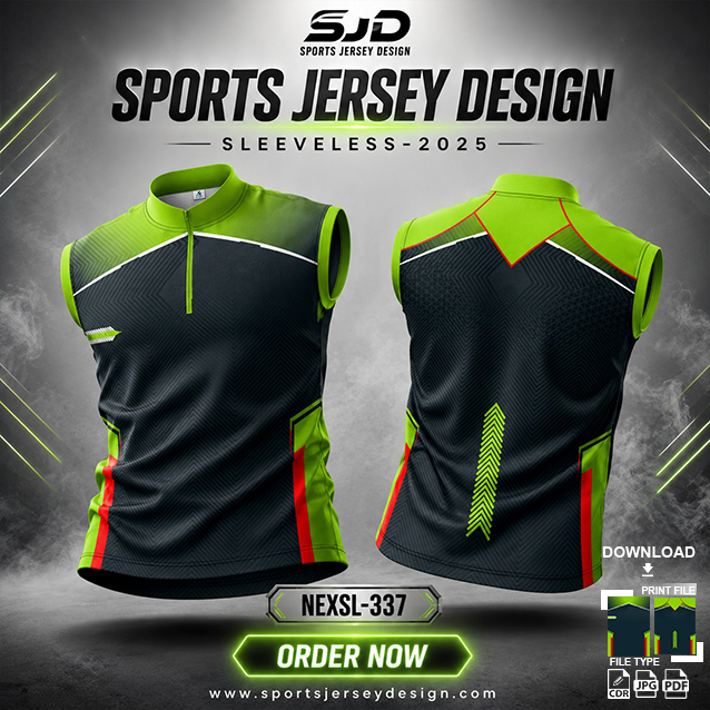 NEXSL-337 GREEN AND GREY COMBINATION SPORTSWEAR SUBLIMATION JERSEY DESIGN